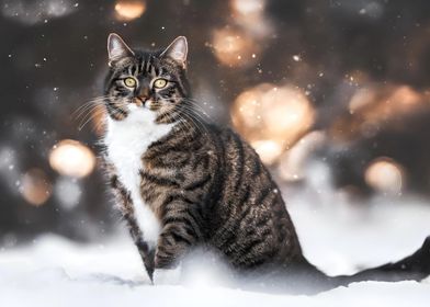 Cat Funny Meme Snow Art