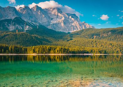 Lake Eibsee in Bavaria