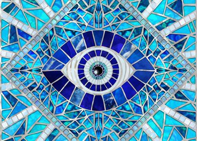 Evil Eye Amulet Mosaic Art