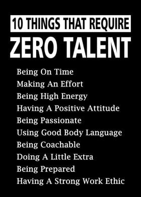 Require Zero Talent