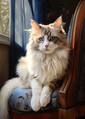 Ragdoll cat portrait