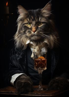 Sophisticated Suit Cat