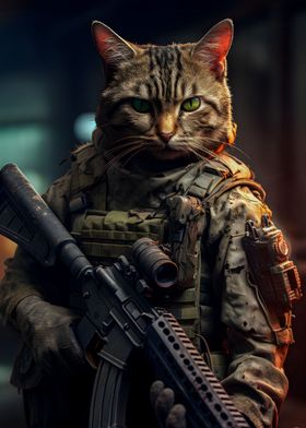 Animal Soldier Cat
