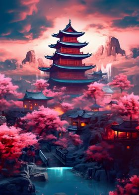 Cherry Blossom Japan Art