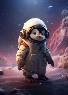 Cute Explorer Penguin Snow