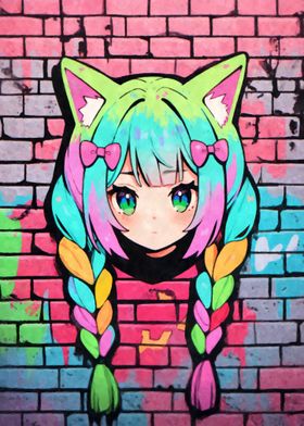 Neon Nekomimi Graffiti