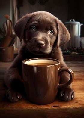 Labrador Dog Puppy Coffee