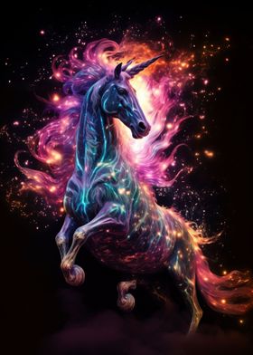 Neon Unicorn Loves Nebulae