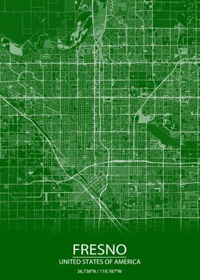 Fresno CA Green City Map