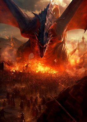 Dragon vs army