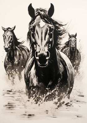 The three horses