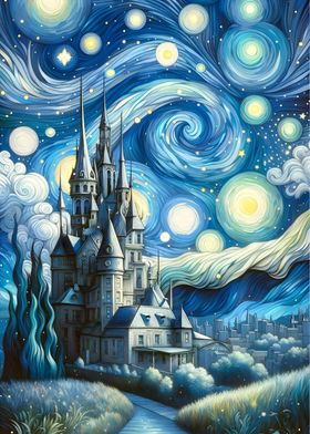 Starry Night Castle Van Go