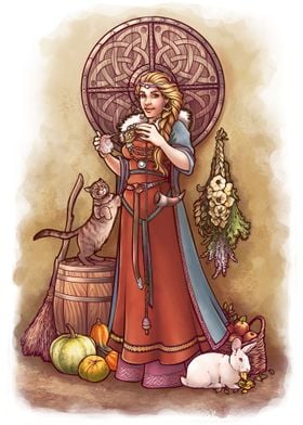 Frigg with her Spindle