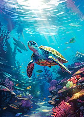 Sea Turtle Animal Ocean