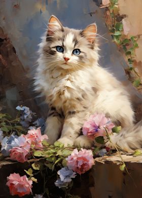 Ragdoll kitten portrait