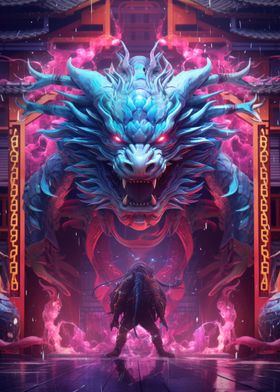 Dragon Neon Gate