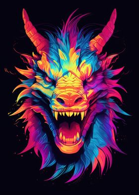 Dragon Neon Portrait