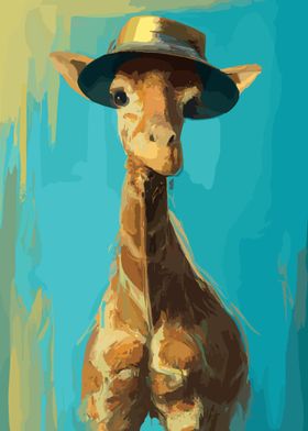 Giraffe with a Hat