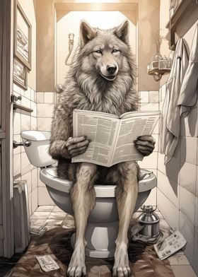 Wolf Bathroom Decor