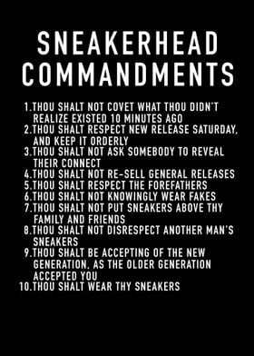 Sneaakerhead commandments