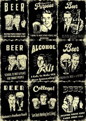 Collage vintage beer