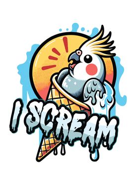 I Scream Funny Cockatiel