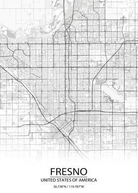 Fresno CA White City Map