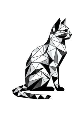 Cat Geometric Style