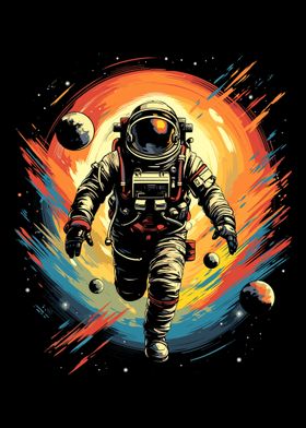 Astronaut running