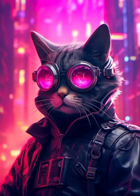 Cyberpunk Human Cat