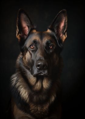 German Shepard Portrait