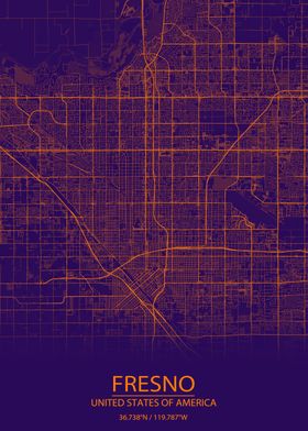 Fresno CA Purple City Map