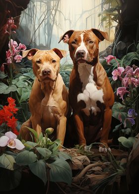 Painting Bulldog couple