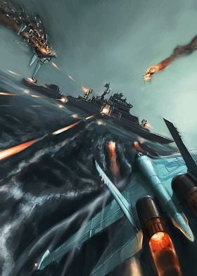 planes attack ships