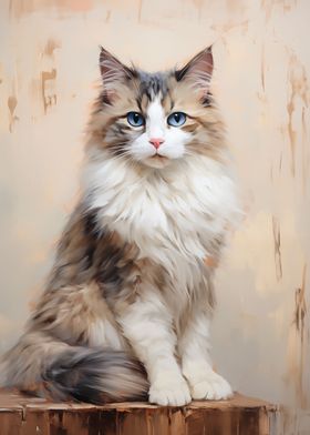 Ragdoll cat portrait 