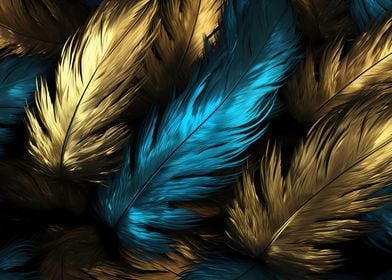 Golden feathers