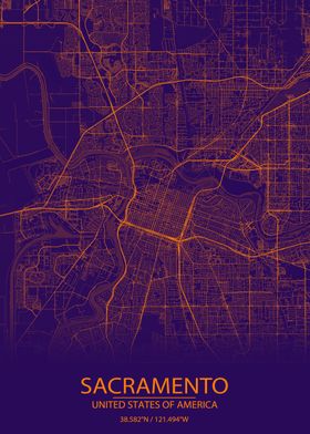 Sacramento CA Purple Map