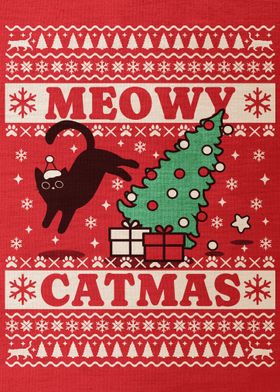 MEOWY CATSMAS RED