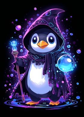 Penguin Bubble Wizard