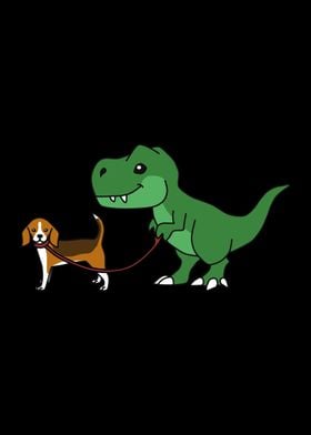 Beagle T Rex Dinosaur