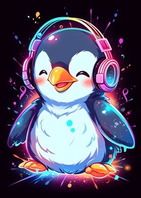 Happy Penguin Headphones