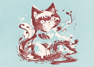 Abstract Splash Cats 