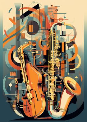 Jazz instruments vintage