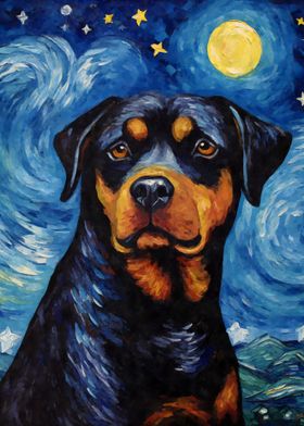 Rottweiler Starry Night