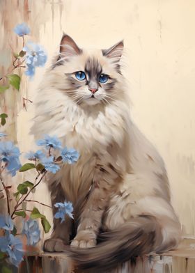 Ragdoll cat portrait 