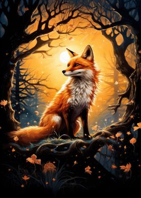 Fox In Forest