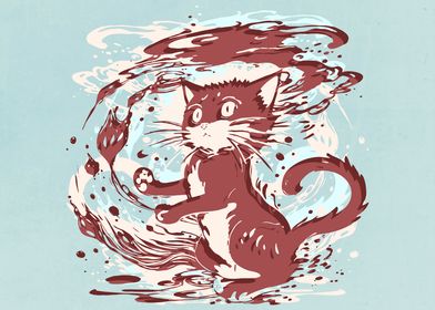 Abstract Splash Cats 