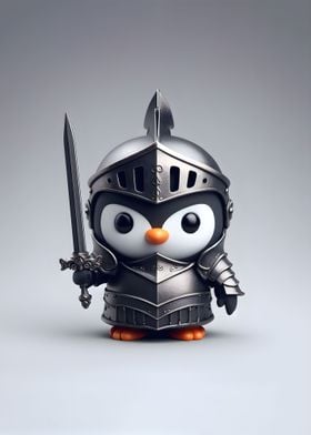 penguin wearing armor