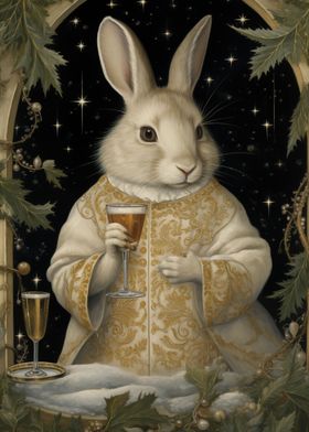 Christmas rabbit drink