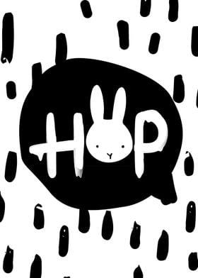 HOP bunny poster